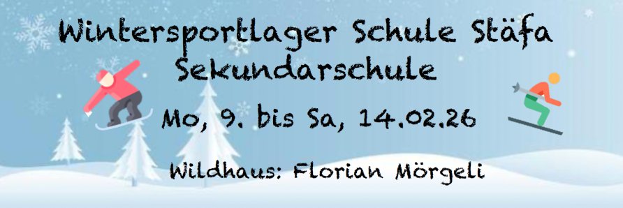 Anmeldung Wintersportlager Sekundarschule