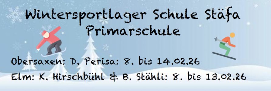 Anmeldung Wintersportlager Primarschule